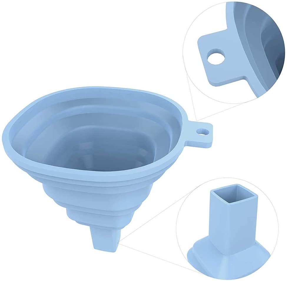 0828 Flexible Silicone Foldable Kitchen Funnel for Liquid/Powder Transfer Hopper Food (Small) - SkyShopy 0828 Flexible Silicone Foldable Kitchen Funnel for Liquid/Powder Transfer Hopper Food (Small) - SkyShopy